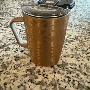 Brumate toddy 16 oz coffee mug gold leopard